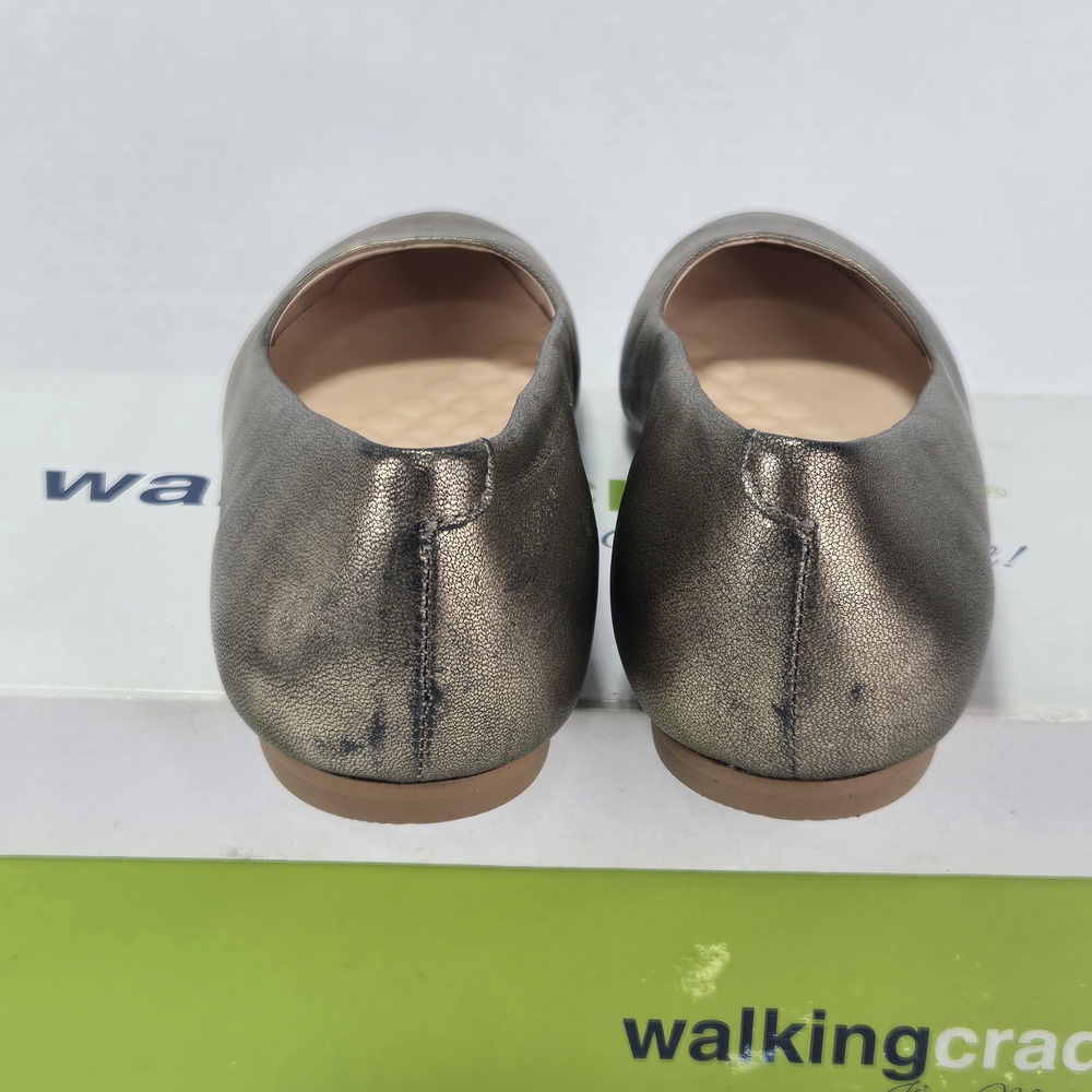 Walking Cradles Metallic Leather Ballet Flats - Women's Size 6 1/2 6.5 - Picture 2 of 12